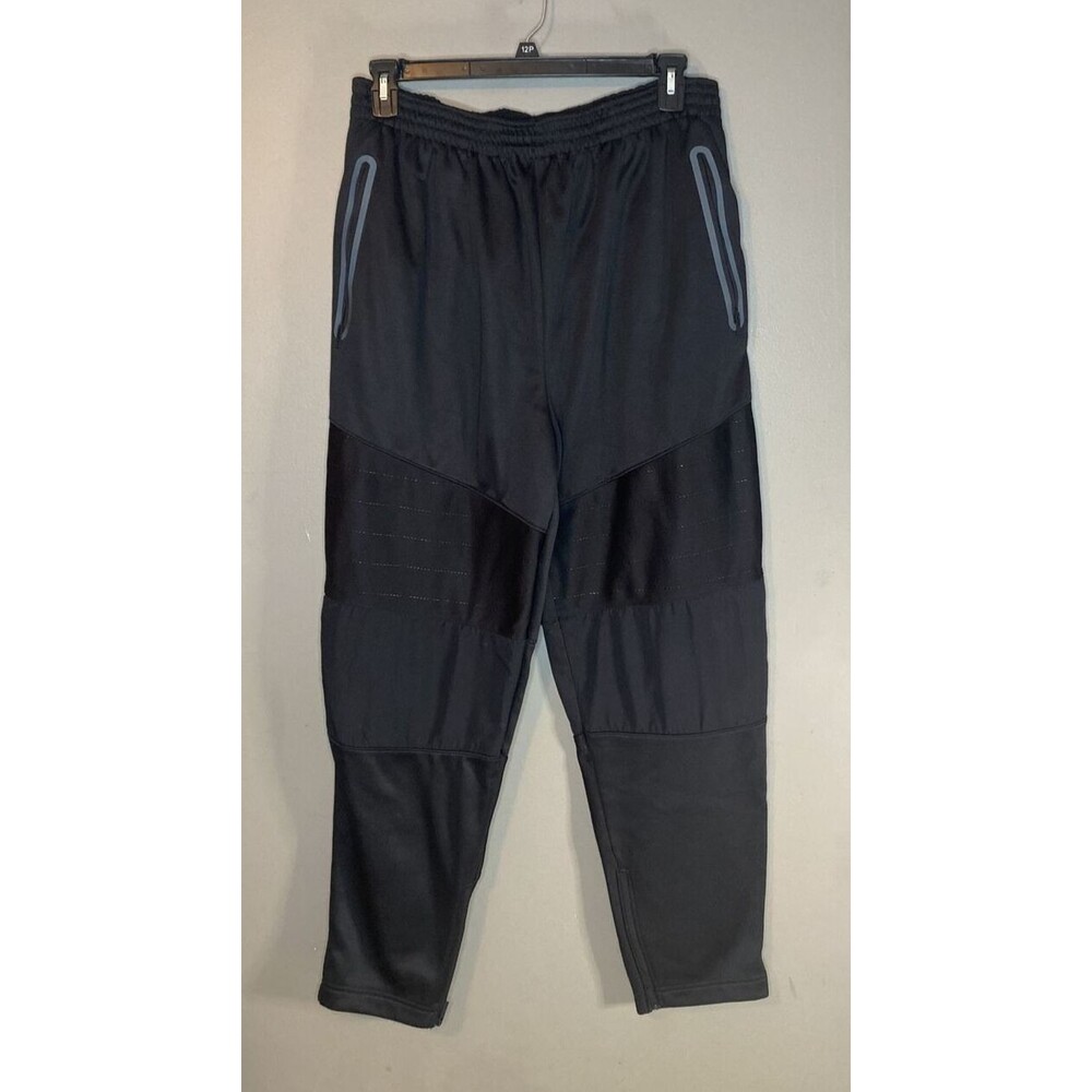 CSG Men's Elastic Waist Slash Pockets Fleece Activewear Black Jogger Pant Sz 3XL